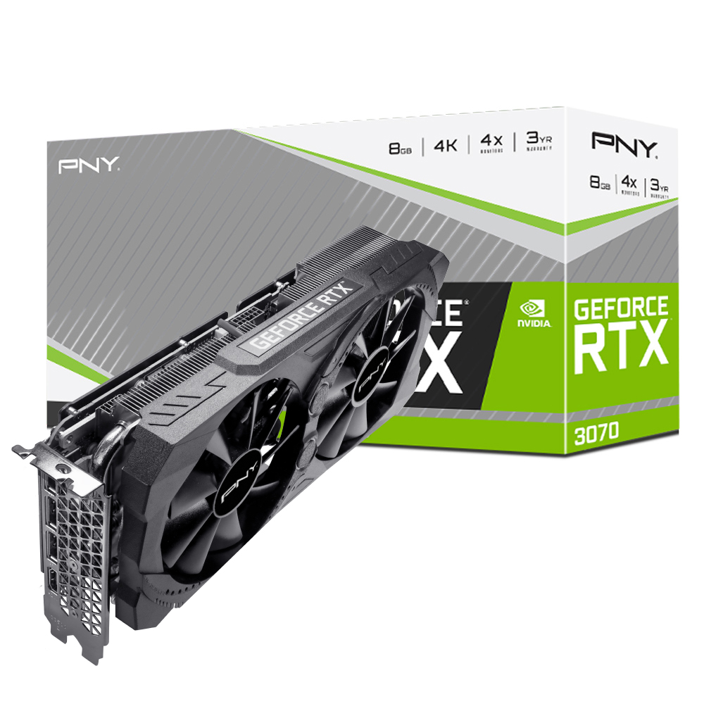 PNY NVidia GeForce RTX 3070 8GB RGB XLR8 Gaming UPRISING Dual Fan LHR