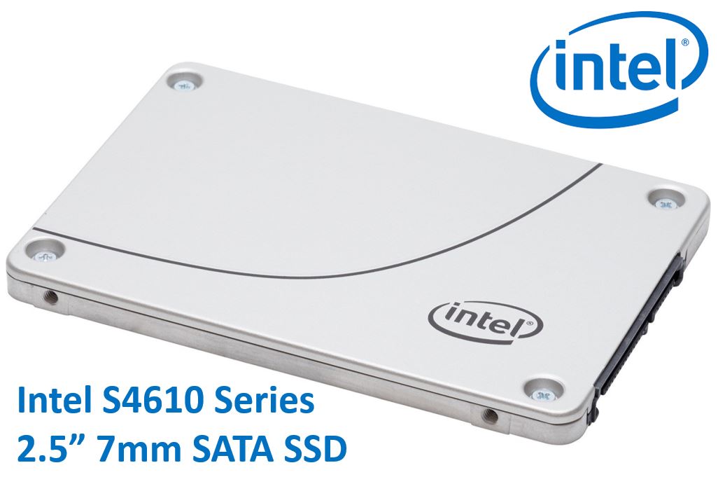 Intel DC S4610 2.5' 3.84TB SSD SATA3 6Gbps 3D2 TCL 7mm 560R/510W MB/s 97K/32K IOPS 3xDWPD 2 Mil Hrs MTBF Data Center Server 5yrs Wty