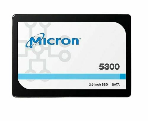 Micron 5300 PRO 480GB 2.5' SATA SSD 540R/410W MB/s 85K/36K IOPS 1324TBW AES 256-bit encryption Server Data Centre 3 Mil hrs 96-Layer TLC NAND 5yrs