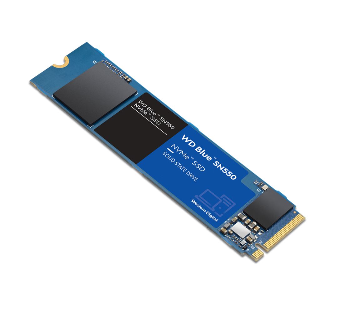 Western Digital WD Blue SN550 2TB NVMe SSD 2400MB/s 1950MB/s R/W 600TBW 410K/405K IOPS M.2 2280 PCIe Gen 3 1.7M hrs MTBF 5yrs wty
