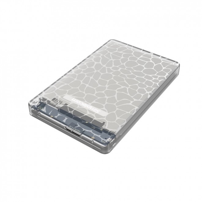 Simplecom SE101 Compact Tool-Free 2.5'' SATA to USB 3.0 HDD/SSD Enclosure Clear