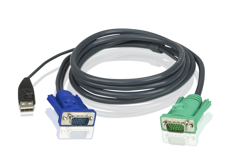 Aten KVM Cable 1.8m with VGA & USB to 3in1 SPHD