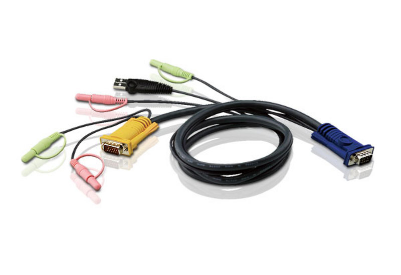 Aten KVM Cable 1.8m with VGA, USB & Audio to 3in1 SPHD suit CS173xB, CS173xA, CS175x