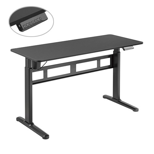 Brateck Stylish Single-Motor Sit- Stand Desk 1400x600x740~1200mm - Black