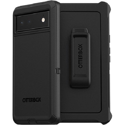 OtterBox Google Pixel 6 Defender Series Case - Black (77-84007), Wireless Charging Compatible, Multi-Layer Defense, Holster/Kickstand, Port Protection