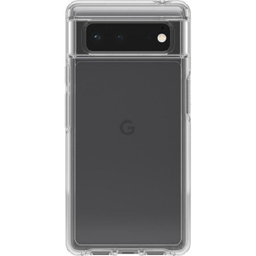 OtterBox Google Pixel 6 Symmetry Series Clear Antimicrobial Case - Clear (77-84034), Wireless Charging Compatible, Ultra-Thin Design