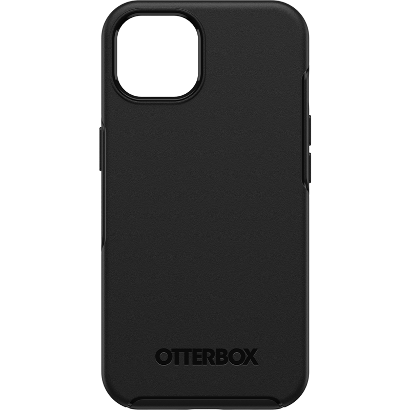 OtterBox Apple iPhone 13 Symmetry Series Antimicrobal Case - Black  (77-85339),  Wireless Charging Compatible, Raised Edges Protect Camera And Screen