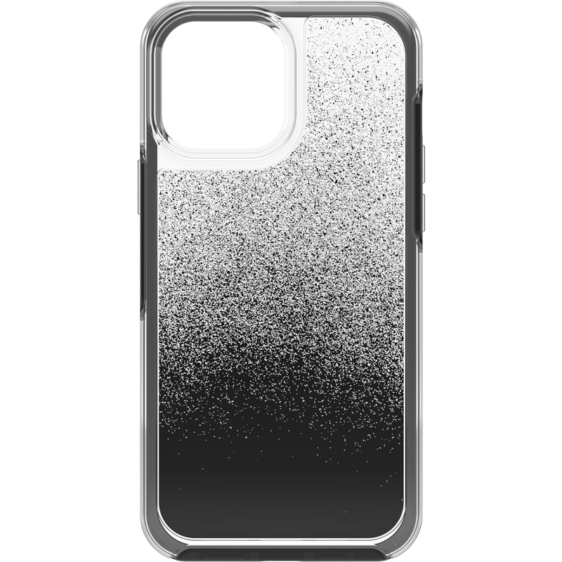 OtterBox Apple  iPhone 13 Pro Max Symmetry Series Clear Antimicrobial Case - Ombre Spray (Clear/Black) (77-83507), Wireless Charging Compatible