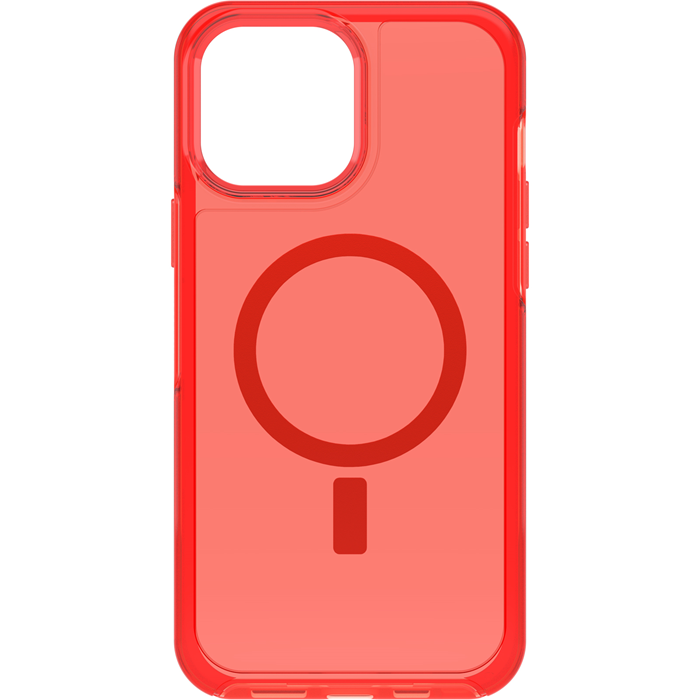 OtterBox Apple  iPhone 13 Pro Max Symmetry Series+ Clear Antimicrobial Case for MagSafe (77-83666) - In The Red - Seamless interaction with MagSafe