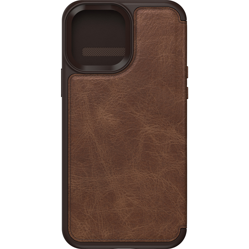 OtterBox Apple  iPhone 13 Pro Max Strada Series Case - Espresso Brown (77-85801), Slim Profile, Leather Foilo Covers Touchscreen For Added Protection