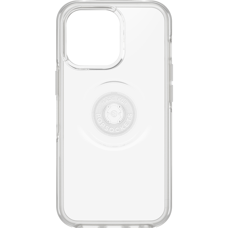 OtterBox Apple iPhone 13 Pro Otter + Pop Symmetry Series Clear Case - Clear Pop (77-84517),  Integrated PopGrip, Swappable PopTop