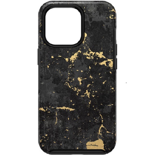 OtterBox Apple iPhone 13 Pro Symmetry Series Antimicrobial Case - Enigma Graphic (Black/Gold) (77-83576), Wireless Charging Compatible