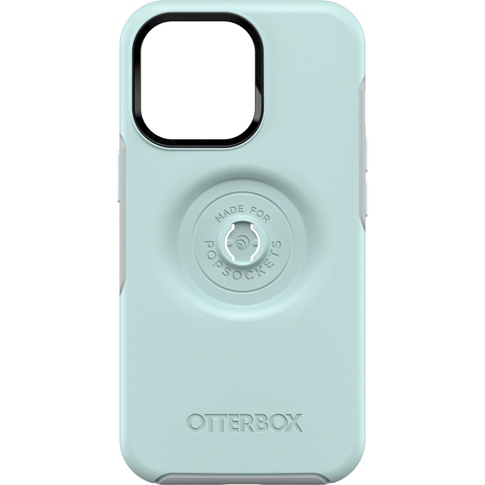 OtterBox Apple iPhone 13 Pro Otter + Pop Symmetry Series Antimicrobial Case - Tranquil Waters (Blue) (77-83545), Integrated PopGrip, Swappable PopTop