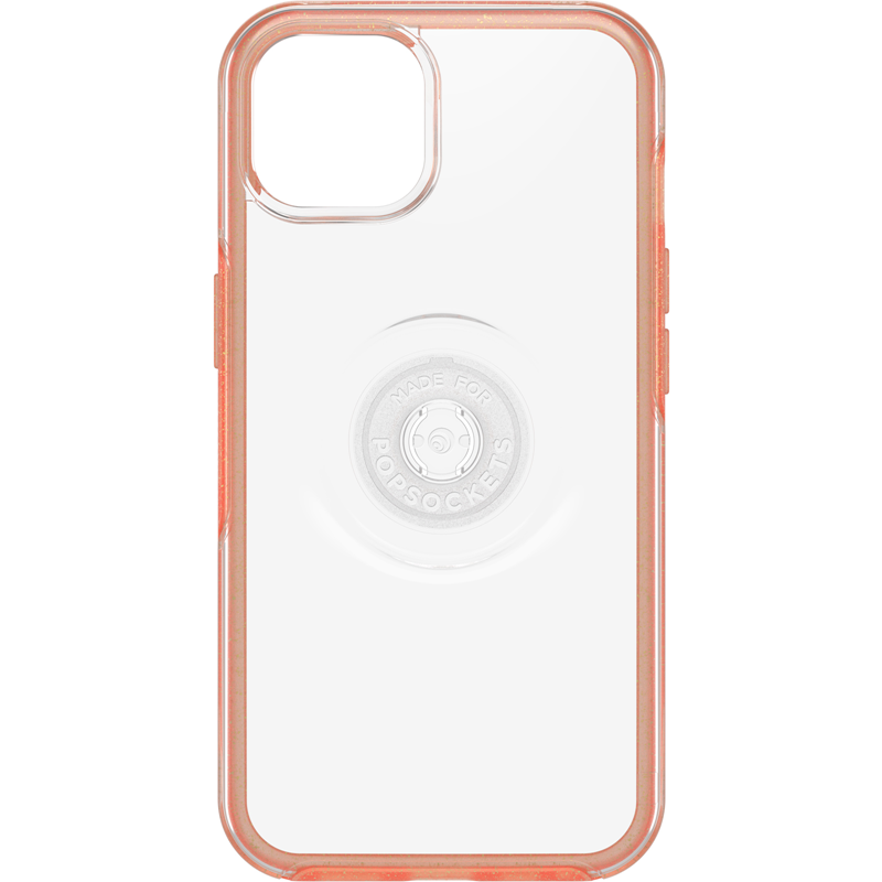 OtterBox Apple  iPhone 13 Otter + Pop Symmetry Series Clear Case - Melondramatic (Clear/Orange) (77-85392), Integrated PopGrip, Swappable PopTop