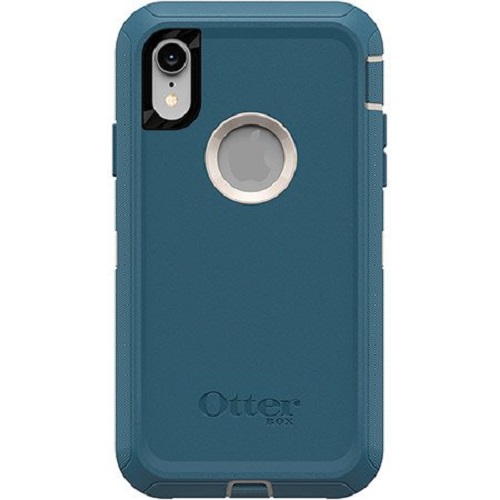 OtterBox Defender Series Case for Apple iPhone XR - Big Sur Blue (77-59764), Wireless Charging Compatible, Multi-Layer Defense, Holster/Kickstand