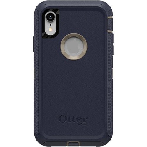 OtterBox Defender Series Screenless Edition Case for Apple iPhone XR - Dark Lake Blue (77-59763), Multi-Layer Defense, Holster/Kickstand
