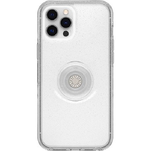 Otterbox Apple iPhone 12 Pro Max Otter + Pop Symmetry Series Clear Case - Stardust Pop (77-66283), Integrated PopGrip, Swappable PopTop, Easy On/Off