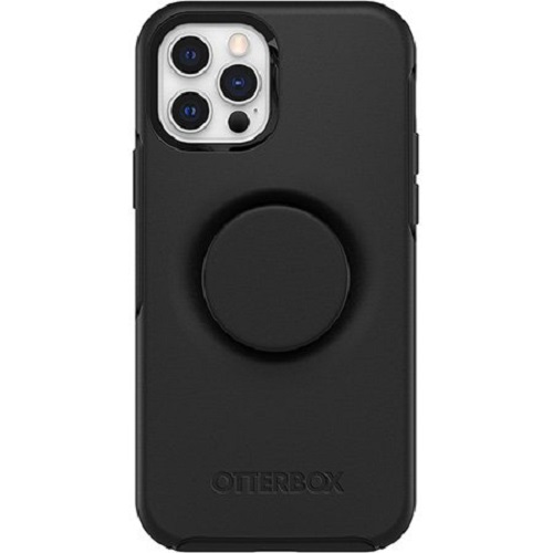 Otterbox Apple iPhone 12 and iPhone 12 Pro Otter + Pop Symmetry Series Case - Black (77-65436), Swappable PopTop, Pocket-Friendly Design