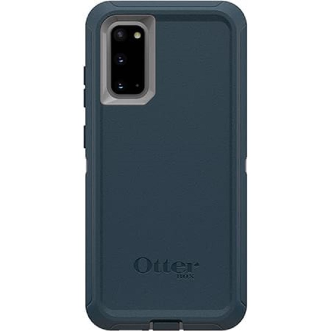 OtterBox Samsung Galaxy S20/Galaxy S20 5G Defender Series Case -  Gone Fishin Blue (77-64188), Drop Protection, Multi-Layer Protection, Belt Clip