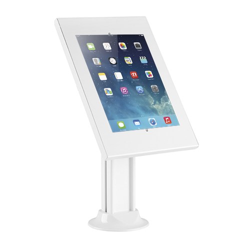 Brateck Anti-theft CountertopTablet KioskStand withBolt down base for 9.7'/10.2' Ipad,10.5' Ipad Air/Ipad Pro,10.1' Sansung Galaxy TAB A (2019) -White
