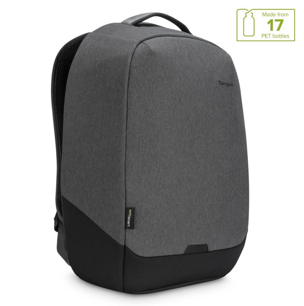 Targus 15.6' Cypress EcoSmart Security Backpack for Laptop NotebookTablet - Up to 15.6', Made with 17 Recycled Pastic Water Bottles - Grey 21L(20% OFF