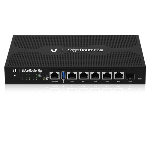 Ubiquiti EdgeRouter 6 - 5-Port Gigabit Router, 1 SFP Ports- 24v Passive PoE Out (All Ports) - 1GHz Quad Core Processor - 1GB RAM