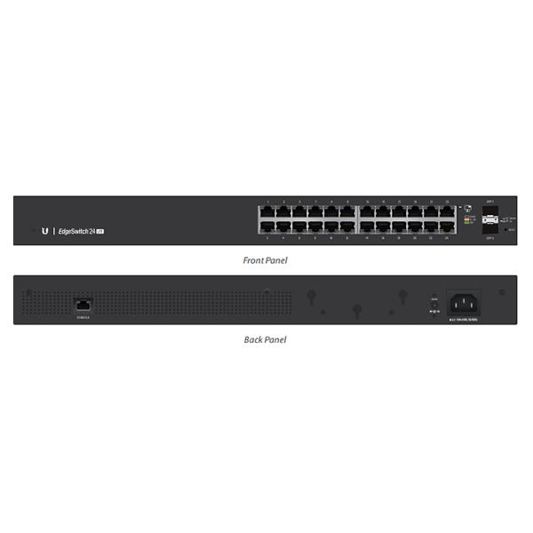 Ubiquiti EdgeSwitch 24 - 24-Port Managed Gigabit Switch, 2 SFP, Layer 2 and Layer 3 Capabilities