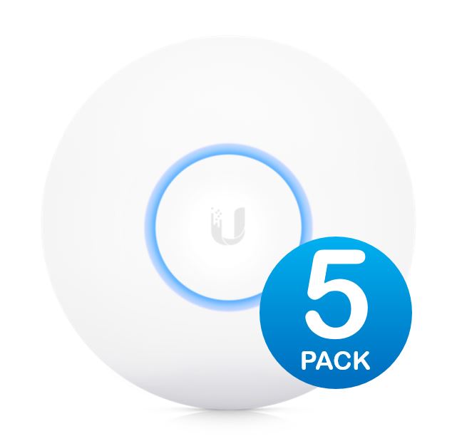 Ubiquiti NanoHD Unifi Compact 802.11ac Wave2 MU-MIMO Enterprise Access Point, 5-Pack (*PoE injector is not included) - Upgrade from AC-PRO