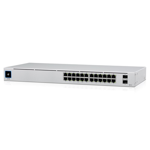 Ubiquiti UniFi 24 port Managed Gigabit Switch - 16x PoE+ Ports, 8x Gigabit Ethernet Ports, with 2xSFP - 120W - Touch Display - Fanless - GEN2