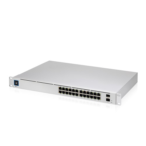 Ubiquiti UniFi 24 port Managed Gigabit Layer2 and Layer3 switch with auto-sensing 802.3at PoE+ and 802.3bt PoE, SFP+  : Touch Display - 400W GEN2