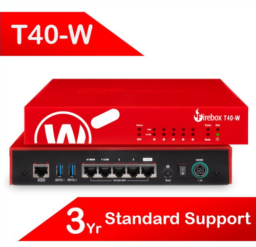 WatchGuard Firebox T40-W with 3-yr Standard Support (AU) - Only available to WGOne Silver/Gold Partners