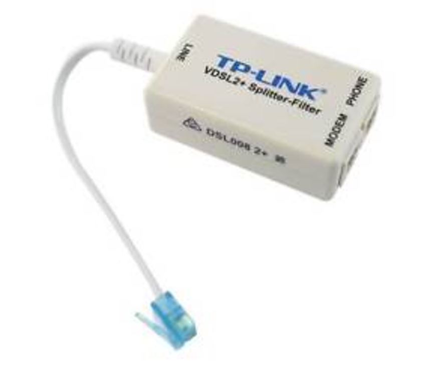 TP-Link DSL008 VDSL/ADSL2+ Telephone Line & Internet Splitter Filter Passthrough Jack Micro ~TD-S201A