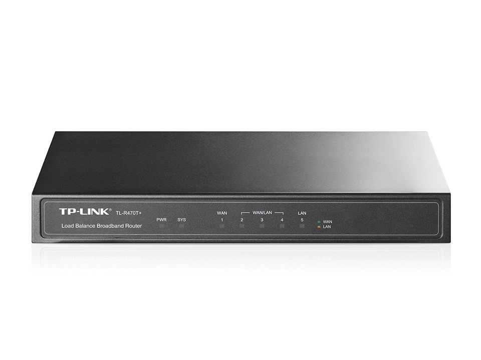 TP-link TL-R470T+ Load Balance Broadband VPN Router PPPoE Server 4 WAN 1 LAN 3 Changeable Ethernet WAN/LAN Ports 10BASE-T