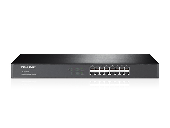 TP-Link TL-SG1016D 16-Port Gigabit Desktop/Rackmount Unmanaged Switch energy-efficient Supports MAC Plug & play 32Gbps Switching Capacity