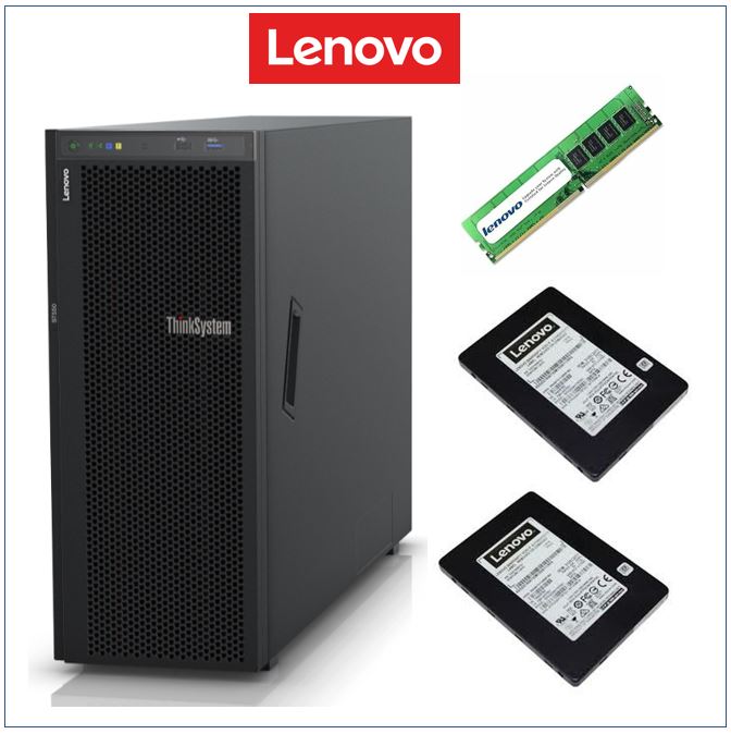 LENOVO ThinkSystem ST550 (1/2x Xeon Sil 4214R 12C/24T 2.4GHz, 32GB RAM 2/12x. x 960GB SSD, 4/8x LFF HS, 730-8i 2GB, 2x 1GbE, XCC Ent, 1/2x 750W, 3 Yr