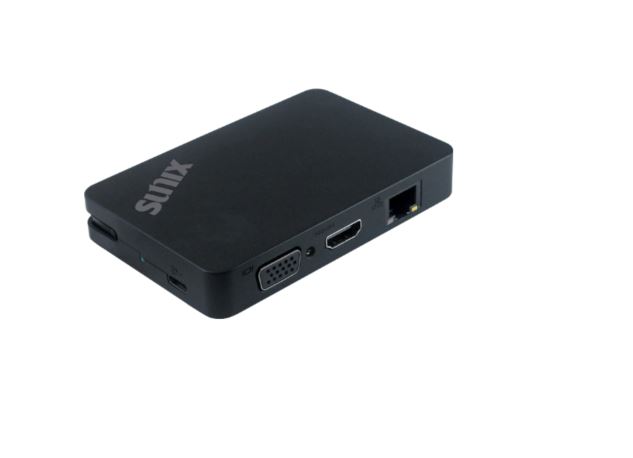 Sunix USB Type C Portable Mini Dock Plus Power with USB 3.0 / Gigabit Ethernet / VGA / HDMI / Power Delivery2.0(LS)