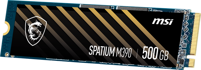 MSI SPATIUM M390 NVMe M.2 SSD 500GB, 3300 MB/s Read, 2300 MB/s Write, PCI-E 3.0, 200 TBW, 5 Year Warranty