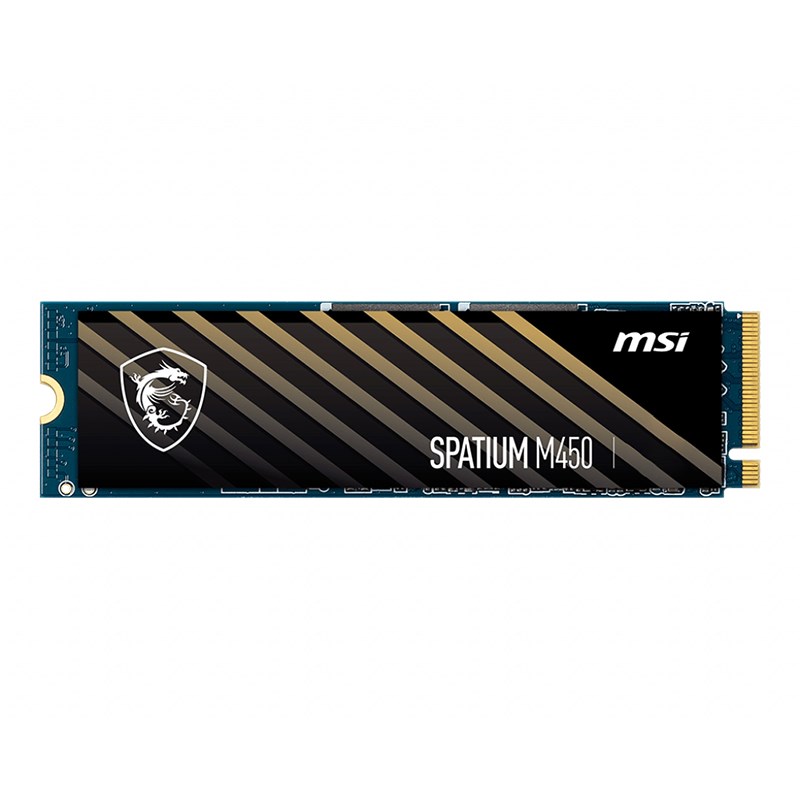 MSI SPATIUM M450 NVMe M.2 SSD 500GB 3600 MB/s Read, 2300 MB/s Write, PCI-E 4.0, 300 TBW, 5 Year Warranty