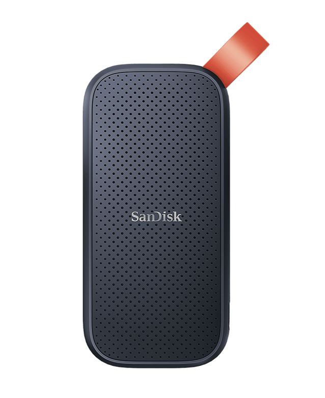 SanDisk Portable SSD SDSSDE30 2TB USB 3.2 Gen 2 Type C to A cable Read speed up to 520MB/s 2m drop protection 3-year warranty