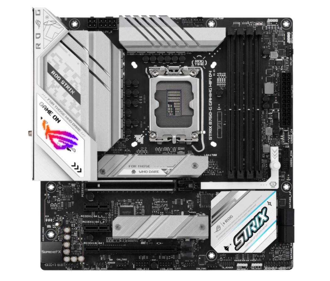 ASUS ROG STRIX B760-G GAMING WIFI D4 Intel LGA1700 mATM Motherboard 128GB,4xDDR4,1xPCIe 5.0 x16, 2xM.2,4 xSATA,HDMI, DP.2.5Gb Ethernet