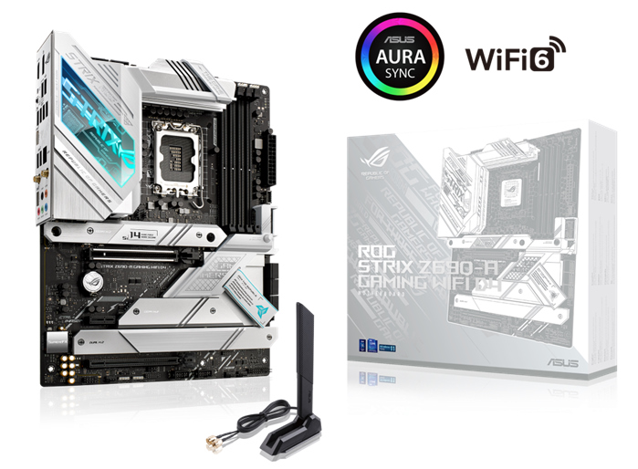 ASUS ROG STRIX Z690-A GAMING WIFI D4 Intel LGA 1700 ATX Motherboard, DDR4, PCIe 5.0, WiFi 6, Intel 2.5 Gb Ethernet, 4xM.2, USB-C, RGB (WIFI6)