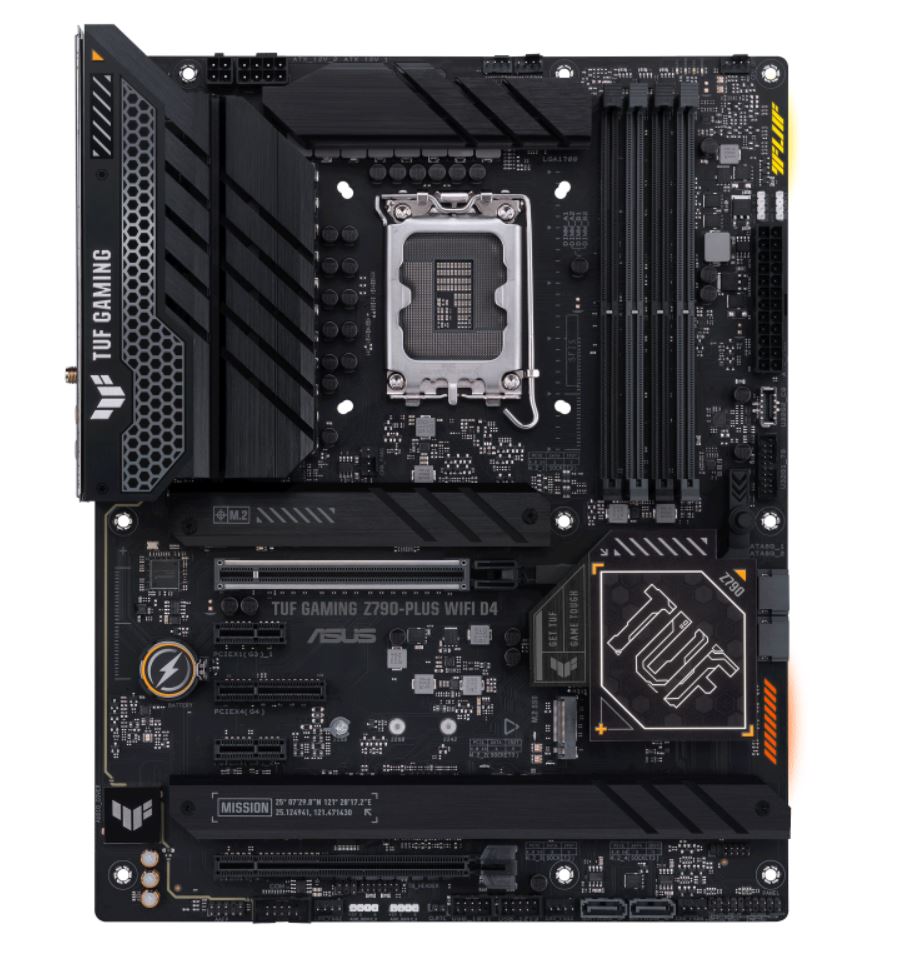 ASUS TUF GAMING Z790-PLUS WIFI D4  Intel LGA1700 ATM Motherboard 128GB, DDR4 PCIe x5, M.2x3  SATAx4  HDMI, 2.5Gb Ethernet