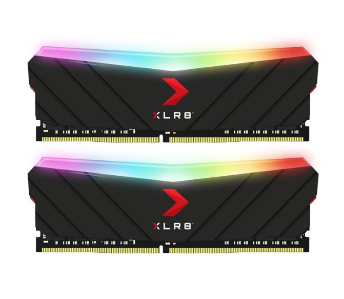 PNY XLR8 16GB (2x8GB) DDR4 UDIMM 3600Mhz RGB CL18 1.35V Black Heat Spreader Gaming Desktop PC Memory